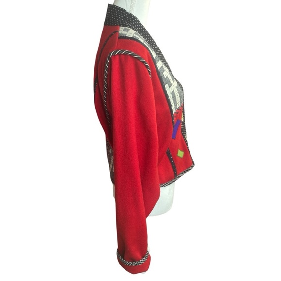 Vintage Lynn Murray  Wool Art to Wear Cropped Jacket - Picture 3 of 16